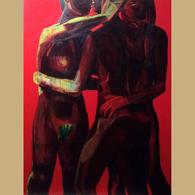 Sans titre <p>Acrylique sur toile, cm 116 x 89<br class='autobr' />
2020</p>