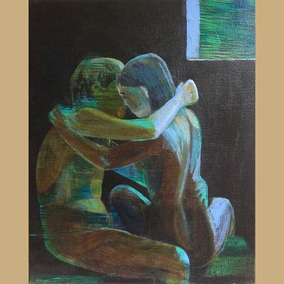 Les aimantés <p>Acrylique sur toile, cm 41 x 33<br class='autobr' />
2020</p>