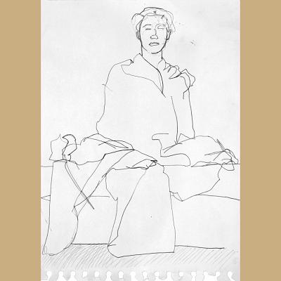 Léa <p>crayon sur papier, cm 21 x 29<br class='autobr' />
2014</p>